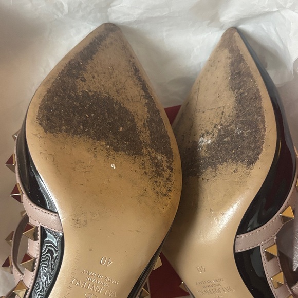 Valentino Black and Tan Rock stud heels - Picture 6 of 9